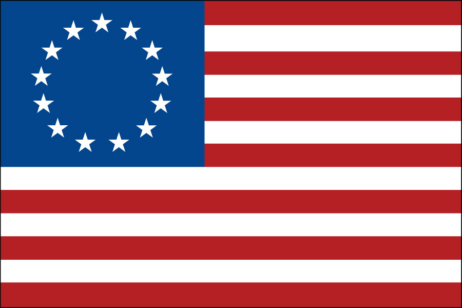 2x3' Nylon flag of Betsy Ross